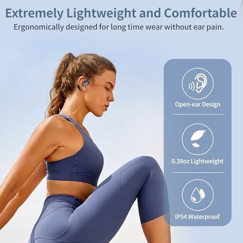 Enhance Your Sound Experience with BANIGIPA Bluetooth 5.4 Open Ear True Wireless Earbuds – Ultra-Lightweight Headphones Featuring Detachable Noise-Canceling Boom Mic for Crystal-Clear Communication and Immersive Listening. Designed for Fitness Enthusiasts and Professionals, These Advanced Earbuds Offer Lightning-Fast Connectivity with Bluetooth 5.4, Ensuring Seamless Multipoint Pairing Across All Your Devices. The Innovative Open Ear Design Balances Superior Audio Fidelity with Essential Situational Awareness, Making Them Ideal for Gym Sessions and Busy Environments. Engineered for Comfort During Extended Wear, These Robust Earbuds Provide Exceptional Sound Quality, Perfect for Any Activity. Transform Your Daily Routine with BANIGIPA Open Ear Headphones, Where Cutting-Edge Technology Meets Versatile Functionality for an Unmatched Auditory Adventure.