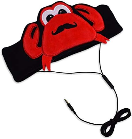 Crab-Themed Kids Headphones with Volume Limiting – Soft, Washable Fleece Headband for Safe and Comfortable Listening on the Go, Adjustable Fit for Growing Toddlers, Perfect for Music and Learning Adventures