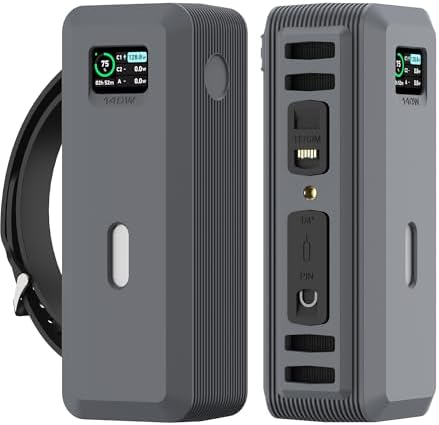 Custom-Fit Silicone Case for Anker 737 Power Bank (24,000 m Ah) – Premium Dustproof Protector with 1/4-Inch Nut Hole, SD/SIM Card Storage & Detachable Handle for Ultimate Portability – Stylish and Practical Travel Companion for Enhanced Accessibility and Grip