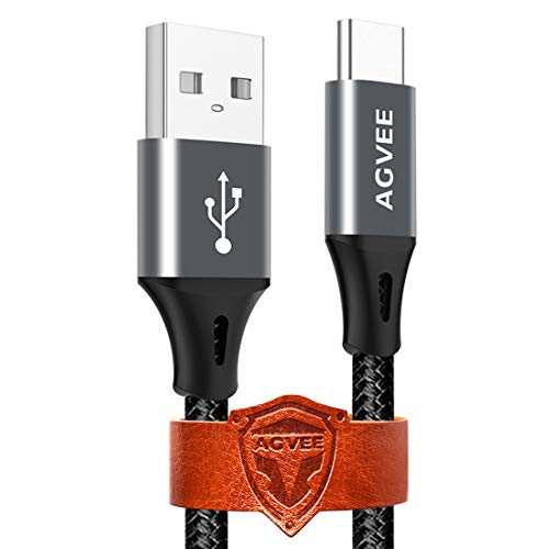 AGVEE 15 ft Braided USB-C Charging Cable – Dual Pack of Extra Long Type-C Cords for Rapid Charging Android Devices, Tangle-Free Durability, Perfect for Samsung S10, S9, and Note Series – Elevate Your Charging Experience with Reliable Performance and Seamless Connectivity