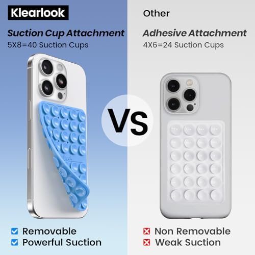 Klearlook 4-Pack Silicone Suction Cup Phone Mount – Creative Hands-Free Phone Grip for Stunning Selfies & Videos in Clear, Light Pink, Hot Pink, and Lavender – Innovative Double-Sided Suction Technology for Wide Compatibility – Premium Durable Design for Effortless Content Creation and Easy Maintenance