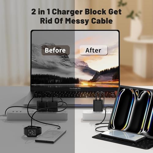 Dual 45 W Rapid Charge Kit with 10 ft USB C to C Cable – High-Performance Power Adapter for Samsung Galaxy S Series & Note Series – Unmatched Efficiency, Extended Cable Length, and Superior Safety Features for Fast Charging Needs