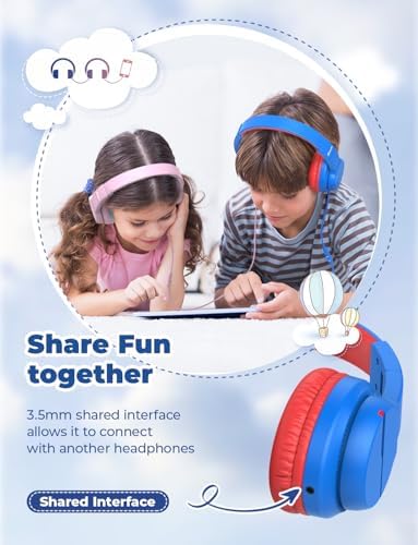 i Clever Kids Headphones: Safe 85 d B Volume-Limited Over-Ear Stereo Sound for Children – Foldable, Lightweight, and Compatible with i Pads and Computers for Easy Travel and Learning