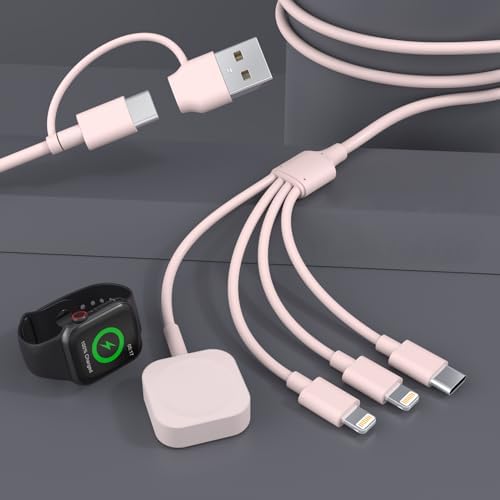 Ultimate 4-in-2 i Watch and i Phone Charging Cable – 6 FT Multi-Device Charger for Apple Watch, i Phone & Air Pods – Fast Charging, Durable & Travel-Friendly Solution for Effortless Power Management