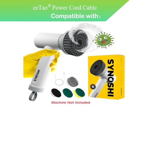 High-Performance USB Type C Charging Cable for SYNOSHI Electric Spin Scrubber – Efficient 1200 m Ah Lithium Battery Charger – Durable, Lightweight, and Travel-Friendly Power Solution for Optimal Cleaning Results