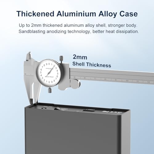 MAIWO 24 TB External Hard Drive Enclosure for 2.5″ & 3.5″ SATA HDD/SSD – High-Speed USB 3.0 Adapter with UASP Technology, Durable Aluminum Alloy Case for Optimal Heat Dissipation and Enhanced Data Transfer Performance