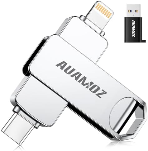 256 GB Rose Gold Flash Drive for i Phone & i Pad – Instant Storage Expansion, Plug & Play USB Memory Stick for Photos, Videos, and Backups – Compatible with Android & PC – Fast Transfer Speeds, No App Required, Ideal for Travel and Seamless Media Playback