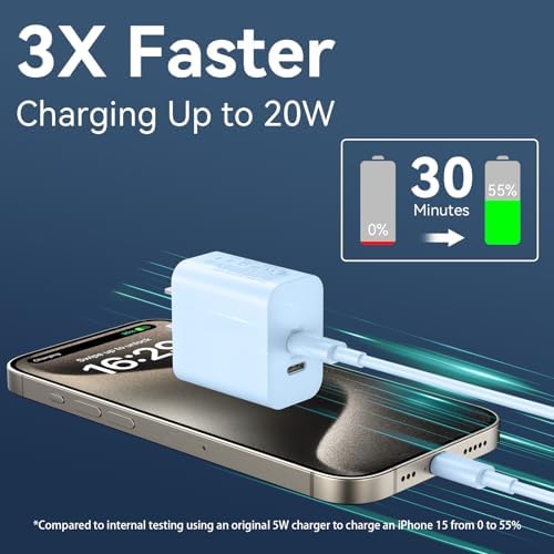 20 W Dual-Port USB-C Fast Charger with 6.6 FT Cable – Ultimate Power Solution for i Phone 15/16 Pro Max & Android Devices – Efficient Travel Companion Designed for rapid charging, this 20 W Dual-Port USB-C Charger ensures your i Phone 15/16 Pro Max and Android devices stay powered up with maximum efficiency. Featuring a generous 6.6 FT USB-C to C cable, this charger eliminates the inconvenience of short cords while allowing you to multitask with ease. Its dual-port design offers the ability to charge two devices simultaneously, making it ideal for busy professionals and frequent travelers. Enjoy broad compatibility across multiple Apple and Android devices, ensuring versatility for all your charging needs. The compact and lightweight structure of this charger enhances portability, making it an essential accessory for your on-the-go lifestyle. Built with high-quality materials, this charger prioritizes durability and safety, giving you peace of mind while delivering fast charging performance. Elevate your charging routine and stay connected wherever life takes you with this indispensable charging solution.