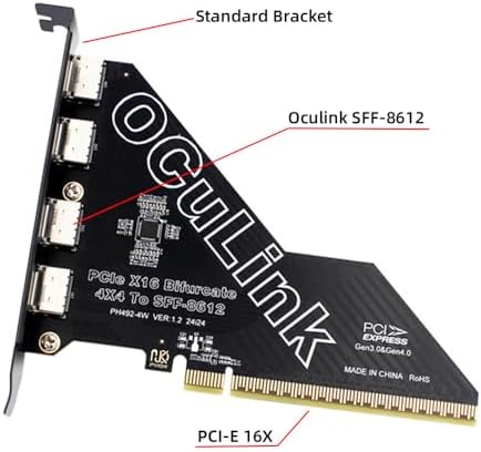 Elevate Your Computing Power: Cablecc SFF-8612 Oculink to M.2 NVMe PCIe SSD Enclosure Adapter for 2280 SSDs – Ultimate Speed and Compatibility Upgrade for Your Mainboard