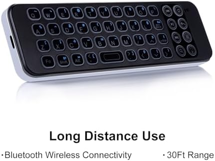Experience Unmatched Control with the i Pazz Port Mini Bluetooth Keyboard – Portable Handheld QWERTY Design with Backlit Keys for Effortless Navigation on Fire TV Stick 4 K Max, HTPC, and IPTV – Rechargeable and Ergonomically Crafted for Ultimate Comfort and Compatibility