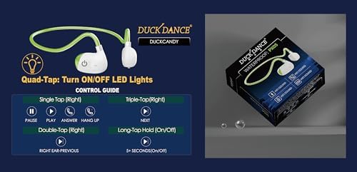 DUCKCANDY Open Ear Bluetooth Headphones with Dynamic LED Lighting – Ultimate Wireless Earbuds for Night Runs, Outdoor Adventures, and Daily Use – Lightweight, Safe Sound Experience for Kids and Adults