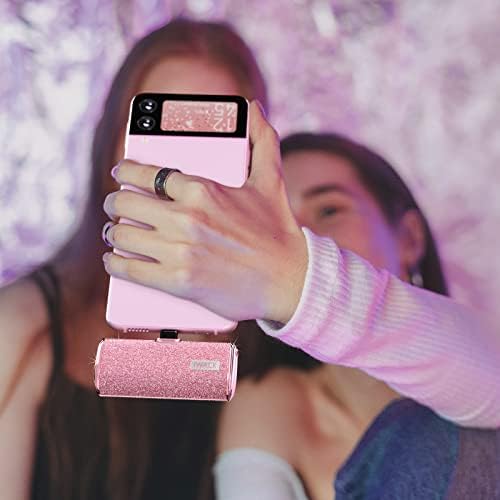 Ultra-Compact 4500 m Ah i WALK USB C Portable Charger – Stylish Pink Power Bank for i Phone 16/15 & Samsung Galaxy S25/S24/S23 Ultra – Fast Charging, Sleek Design for On-the-Go Convenience