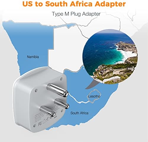 Ultimate TESSAN Type G UK Travel Plug Adapter with Dual USB Fast Charger Ports – Compact US to UK Power Converter for Effortless Global Connectivity in Scotland, London, Ireland, Kenya, Dubai & Qatar