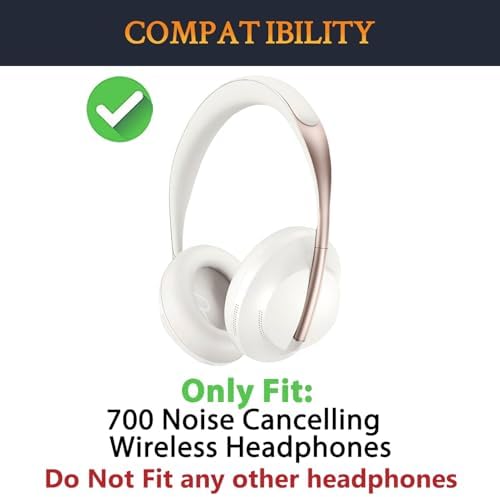 Upgrade Your Bose 700 Headphones with SOULWIT Luxurious Replacement Earpads – Premium Protein Leather & High-Density Foam for Optimal Noise Isolation and Comfort – Stylish Purple-Black Design Perfect for Audiophiles & Casual Listeners