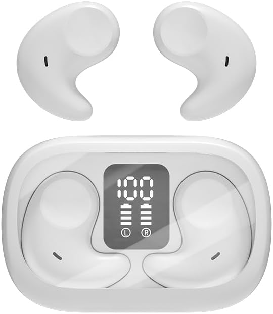 Invisible Comfort Wireless Sleep Earbuds for Side Sleepers – 58-Hour Noise-Cancelling Bliss with Crisp Call Clarity in Stylish Off White – The Essential Audio Solution for Restful Sleep and Effortless Connectivity