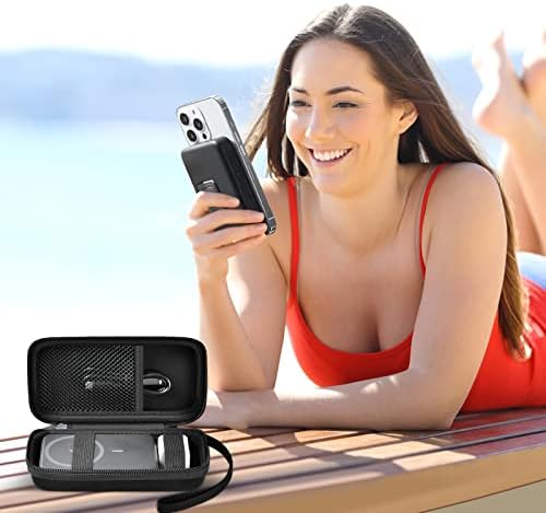 Anker Magnetic Battery Case – Premium Purple Holder for 10,000 m Ah Wireless Charger, Shockproof Organizer for Models 633/622/621/321 – Ultimate Travel Power Bank Protection and Speed Enhancement