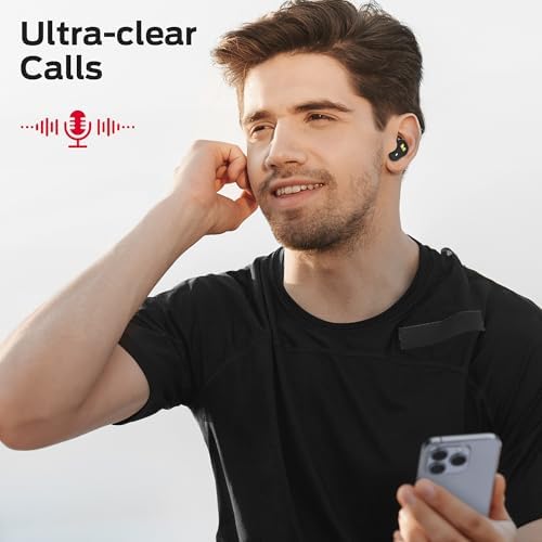 Elevate Your Sound Experience with Monster N-Lite 210 Wireless Earbuds – Cutting-Edge Bluetooth 5.4 Technology, 32-Hour Playtime, and Sweatproof Design for Active Lifestyles – Perfect for Fitness and Daily Use with Integrated Microphone for Clear Calls – Ultra-Durable in-Ear Headphones in Sleek Black Finish