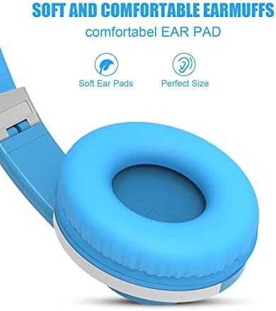 Rockpapa HS20 Kids Wired Headphones – Super Lightweight & Foldable Design with Integrated Microphone, Perfect for School, Travel & Entertainment – Compatible with Tablets & Smartphones, Stylish Black & Orange for Ages 3-15, Ideal for Learning, Play, and Hands-Free Communication