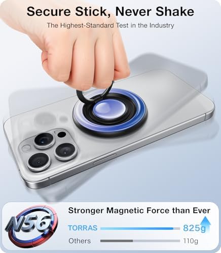 Transform Your Mobile Experience with the TORRAS 360° Fidget Spinner Magnetic Phone Grip Ring Holder – Ultimate Kickstand & Secure Grip for i Phone 16/15/14/13/12 Pro/Max, Samsung Galaxy, & Google Devices, Chic Purple Design, Enhanced Compatibility for Effortless Use