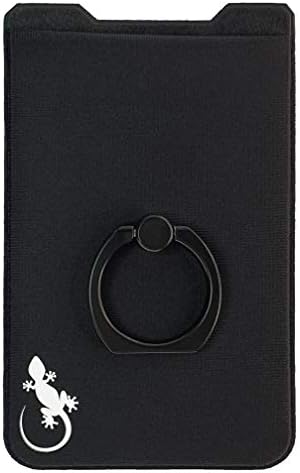 Gecko Universal Phone Ring Wallet – 360° Swivel Grip with Strong Adhesive for Credit Cards and Cash – Enhanced Stability and Comfort for Selfies, Videos, and Everyday Use – Compatible with All Cell Phone Models – Durable, Magnetic Mount Ready – Gray Finish – 90-Day Satisfaction Guarantee