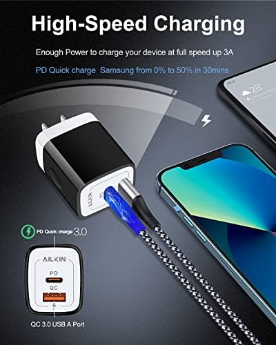 20 W Dual-Port USB-C Wall Charger – Fast Charging Power Adapter for i Phone, Samsung Galaxy, Google Pixel, and More – Compact & Reliable Power Delivery for Simultaneous Device Charging – Essential Tech Accessory for Home & Travel