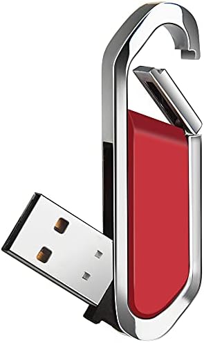 64 GB Portable Metal USB Flash Drive – Stylish Red Keychain Memory Stick for Fast External Data Storage and Seamless File Transfer – Ideal for Students and Professionals