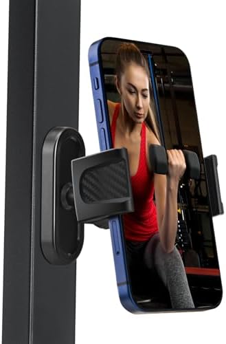 Revolutionize Your Workout with the 360° Adjustable Magnetic Phone Holder – Ultimate Gym Accessory for All Smartphones, Effortless Attachment to Metal Surfaces, Compact Design for On-the-Go Fitness Enthusiasts, Secure Your Device During Intense Workouts, Enhanced Versatility for Home, Gym, or Outdoor Use, Durable and Easy to Clean for Long-Lasting Performance