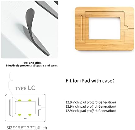 Eco-Friendly Bamboo Tablet Drawing Stand – Adjustable 5 Angles for Ultimate Comfort, Lightweight & Portable Riser for Tablets and Laptops (9.7″ to 11″) – Enhance Creativity and Ergonomics with Non-Slip Stability