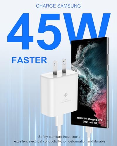 Universal 30 W USB-C Fast Charging Adapter with 6 ft Type C Cable – Optimized for Google Pixel 8/7/6/5 Series, i Phone 15/Pro/Pro Max, and Galaxy S25/S24/S23 – Compact Wall Charger for Effortless Power Delivery and Enhanced Device Compatibility
