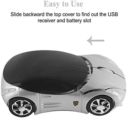 Sporty Pink Wireless Car-Shaped Optical Mouse – Portable 1600 DPI Mini Wireless Mice with USB Receiver for Laptop & Desktop – Ergonomic Design for Travel & Home Use – Unique Gift Idea for Tech Lovers