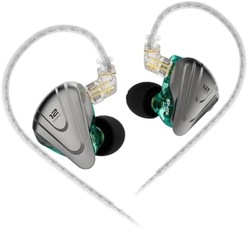 Kinboofi KZ ZSX Hybrid In-Ear Monitor Earbuds – Premium 5 Balanced Armature and 1 Dynamic Driver IEMs with Zinc Alloy Faceplate, Detachable 2-Pin Cable, and Ergonomic Design for Superior Comfort and Audio Clarity in Striking Purple Finish