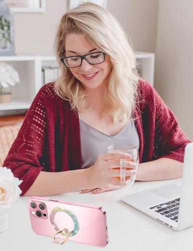 Revolutionary MINDSKY Mag-Safe Phone Grip & Stand for i Phone 12/13/14/15 Series – 360° Dual-Arm Adjustable Kickstand with Superior Magnetic Support – Lightweight, Durable Design for Enhanced Drop Protection – Effortless Hands-Free Use & Easy Wireless Charging Compatibility