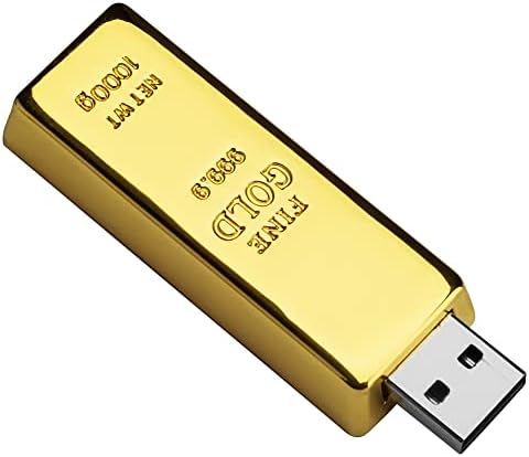 Borlter Clamp 64 GB Gold Bar USB Flash Drive – Quirky Novelty Memory Stick for Fast Data Storage & Enhanced Compatibility – Perfect for Professionals and Students