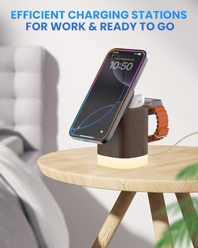 Travel-Ready Joy Geek 3-in-1 Wireless Charging Station – Fast Mag-Safe Charger for i Phone 16-12 Series, Apple Watch Series 10-2, and Air Pods Pro – Ultimate Compatibility and Speed for On-the-Go Lifestyle