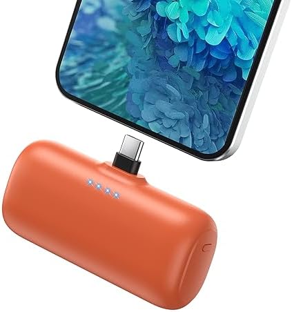 Ultra-Compact 5200 m Ah USB C Power Bank – Fast Charging Mini Portable Charger for i Phone 16/16 Plus/15/15 Plus/15 Pro Max, Galaxy S25/S24, i Pad, and Android Devices – Essential Power Solution for On-the-Go Charging