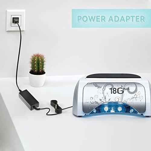 SLLEA Premium AC/DC Adapter for GELISH 18 G Plus LED Nail Lamp – Fast Charging, CE Certified Power Supply with Advanced Safety Features for Optimal Performance and Portability