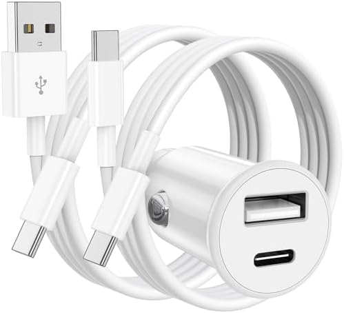 High-Power USB C Car Charger for i Phone 16 & 15 Series – 40 W Dual Port Fast Charging Adapter with 3 FT USB-C to C & A to C Cables – Versatile Compatibility for i Pad, Samsung, and More – Compact Design for On-the-Go Convenience and Enhanced Safety Features