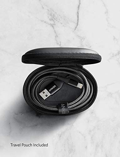 Anker 551 USB-A to Lightning Cable (3 ft) – Ultra-Fast Charging i Phone Charger, MFi Certified for i Phone 13/12/11/X/8 Series, Durable Nylon Build for Home and Car Use, Superior Compatibility and Reliability