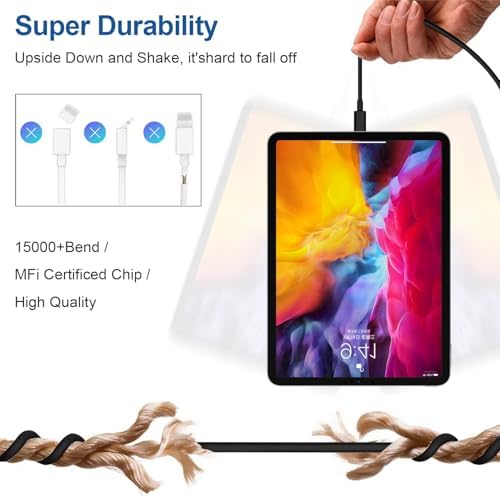 Maximize Your Charging Efficiency with the 20 W USB-C Power Adapter and 10 ft Type C Cable – The Ultimate Fast Charging Solution for i Phone 16, 15 Pro Max, and i Pad Featuring Advanced Safety Mechanisms for Secure On-the-Go Power Management and Unrivaled Compatibility
