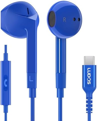 LUDOS FEROX USB-C Earbuds – Premium Wired Headphones for i Phone 16 & Samsung Galaxy Series, Featuring Exceptional Audio Clarity & Deep Bass, Ergonomically Designed for All-Day Comfort, Tangle-Free Cable for Streamlined Use, Supported by an Impressive 5-Year Warranty, Eye-Catching Vibrant Green Finish – Elevate Your Sound Experience for Music Lovers and Gamers Alike