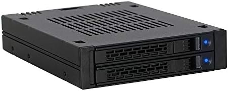 Streamline Your Data Management with ICY DOCK 2 Bay 2.5” SAS/SATA HDD/SSD Mobile Rack for 3.5” Bay | High-Speed Dual-Bay Storage Solution with Tool-less Installation and Enhanced Cooling System for Professionals