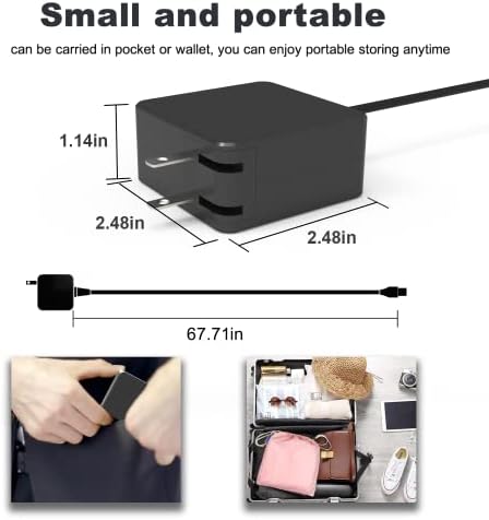 Universal 45 W USB-C Laptop Charger: High-Speed Type-C AC Adapter for Chromebook, Compatible with HP, Asus, Samsung, Acer, Lenovo, Dell, Fast Charging Solution for Enhanced Device Performance and Reliability