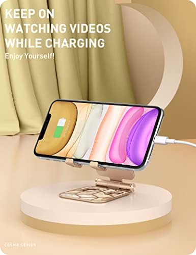 i-Blason Cell Phone Stand for Desk, Cell Phone Holder, Fits All Smart Phones, iPhone 16 15 14 13 Pro Max, Foldable Phone Stand Holder, Marble – Enhanced Compatibility and Speed