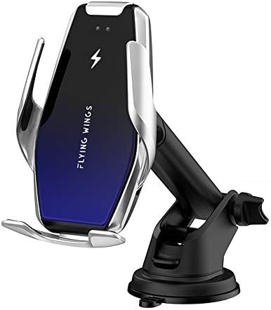 Revolutionize Your Commute with the Auto-Clamping 15 W Wireless Car Charger Mount – Versatile Qi Fast Charger for i Phone and Samsung Galaxy – Effortless One-Handed Operation, 360-Degree Rotation, and Seamless Dashboard/Air Vent Compatibility
