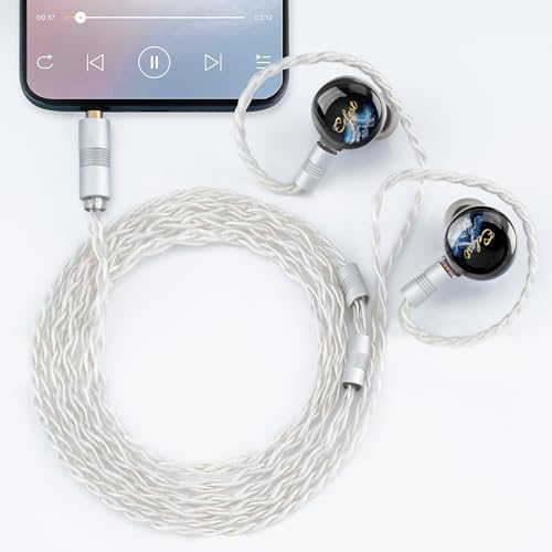 QOA Kinera Celest Premium Hi-Fi In-Ear Monitors – Superior SPD2.0 BA Driver Wired Earphones for Musicians, DJs & Sound Engineers, Durable Resin Construction with Customizable 2-Pin Detachable Cable in Striking Blue for Unmatched Comfort and Acoustic Precision