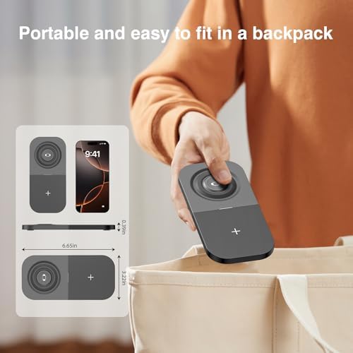 Ultimate 3-in-1 Magnetic Wireless Charging Station – High-Speed 20 W Foldable Charger for i Phone 12-16 Series, Apple Watch 10/Ultra 2, and Air Pods 4 – Portable Travel-Friendly Design with Adapter for Seamless Power Solutions