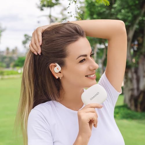 Unleash Your Audio Adventure with Open Ear Wireless Bluetooth Earbuds – 28 Hours of Playtime, Ultra-Lightweight Design, and Immersive Stereo Sound for Active Lifestyles, IPX5 Sweat-Resistant Technology, Enhanced Device Compatibility, and Quick Charge Case for Effortless Listening
