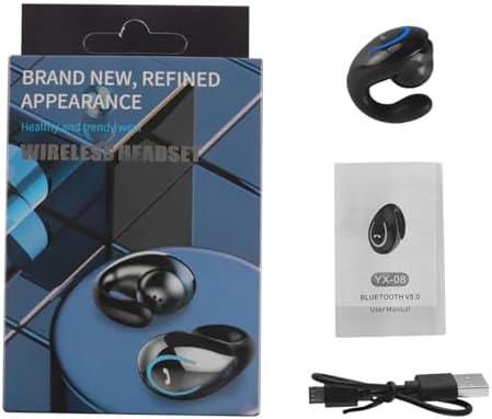 Lightweight Bluetooth 5.0 Mini Earbuds – IPX4 Waterproof Open-Ear Sport Headphones with Built-in Mic for Active Lifestyles – Ideal for Gym, Commuting, and Outdoor Adventures – Unmatched Comfort and Connectivity