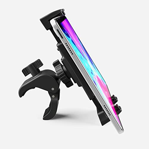 Versatile Tablet Stand & Bike Phone Holder for Indoor Gym – Universal Mount for Treadmills, Spinning Bikes, and Microphones – Compatible with i Pad Pro, i Pad Mini/Air & Smartphones (4.7″-12.9″) – Enhance Your Workout Experience with Adjustable Viewing Angles and Secure Stability