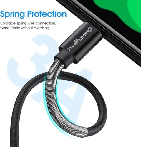 Cyven Premium 3 ft USB Type C Cable Duo Pack – Fast Charge & Data Transfer Cord, Durable TPE Construction, Compatible with Samsung Galaxy A Series, LG V Series, and More – Stylish Pink Design for Enhanced Performance and Versatility